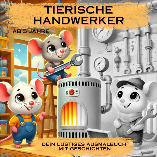 Ausmalbuch "Tierische Handwerker"